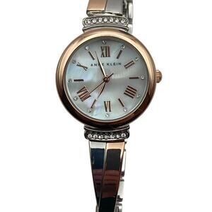 Anne Klein Women's Quartz Watch 26mm Bangle Bracelet AK-2245G - New Battery